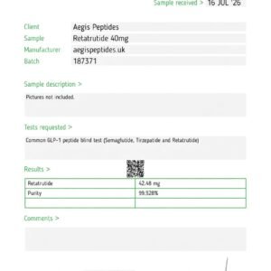 Aegis Peptides Retatrutide 40mg Vial